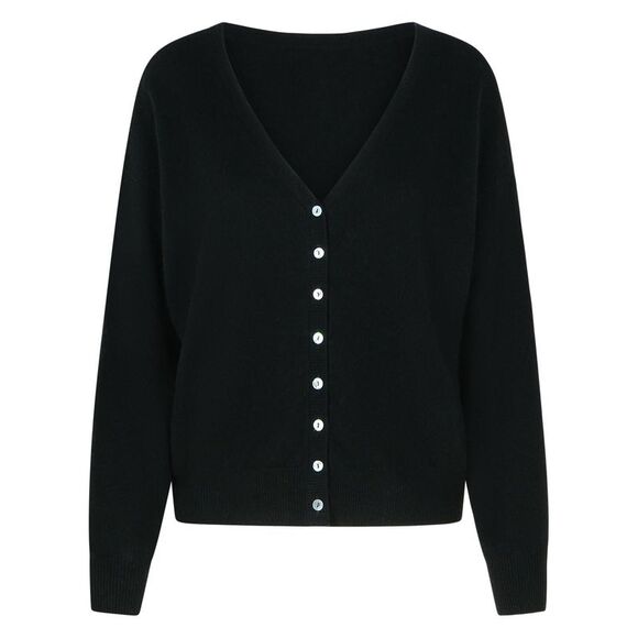 Colorush 'Barbara' Black Cashmere Sweater Women